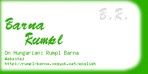 barna rumpl business card